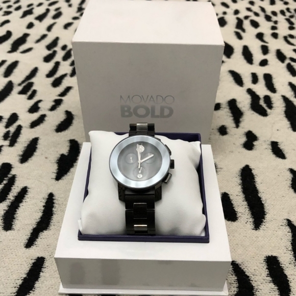 Ladies movado bold ,Crystal chronograph watch main image 8
